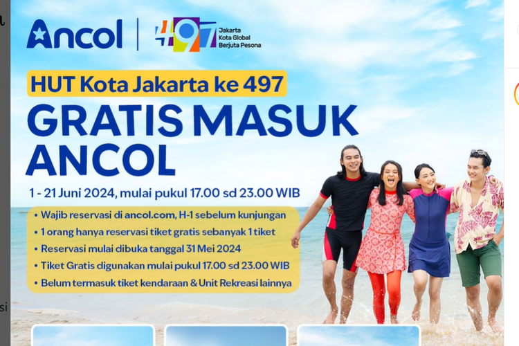 gratis masuk ancol